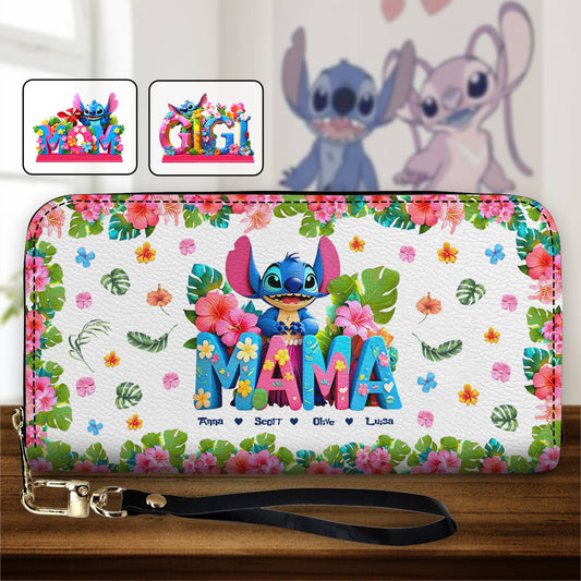 Mama Ohana - Personalized Ohana Leather Long Wallet