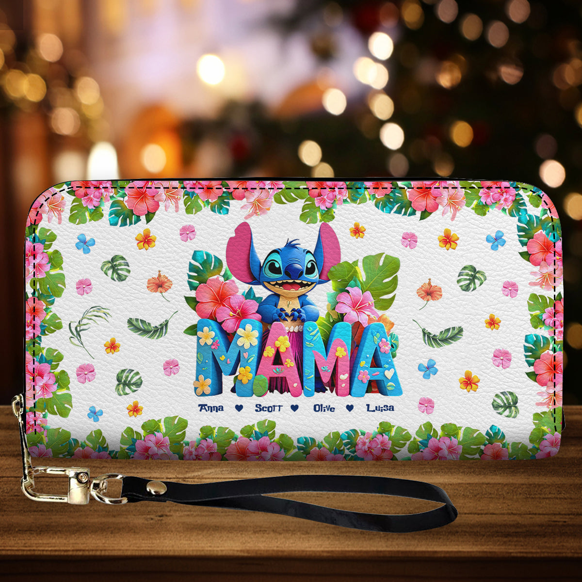 Mama Ohana - Personalized Ohana Leather Long Wallet