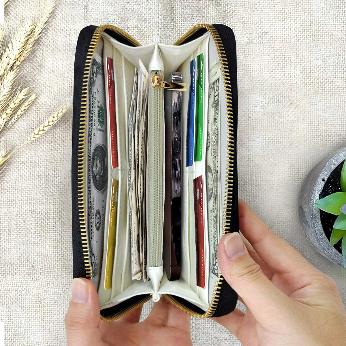 Mama Ohana - Personalized Ohana Leather Long Wallet