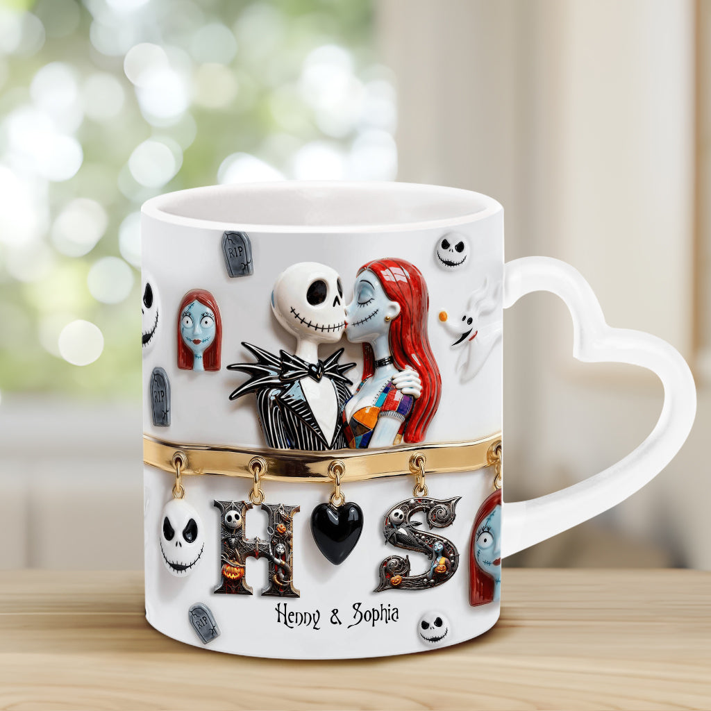 Till Death Do Us Part - Personalized Nightmare Heart Handle Mug
