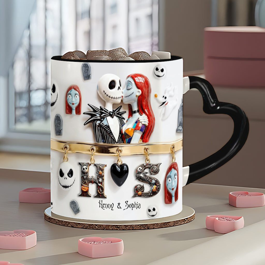 Till Death Do Us Part - Personalized Nightmare Heart Handle Mug