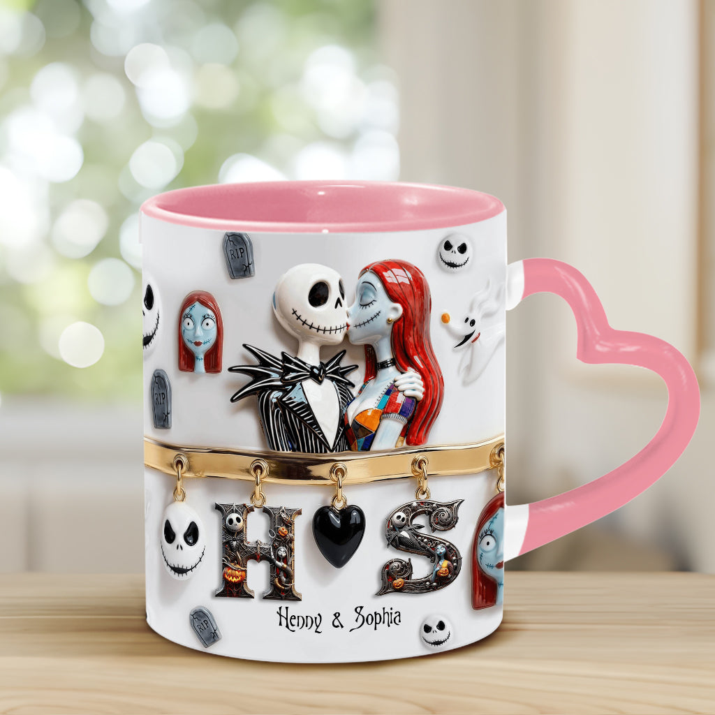 Till Death Do Us Part - Personalized Nightmare Heart Handle Mug