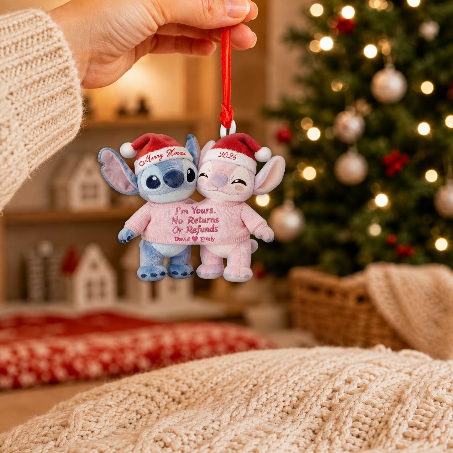 I'm Yours No Return Or Refunds - Personalized Ohana Plush Ornament