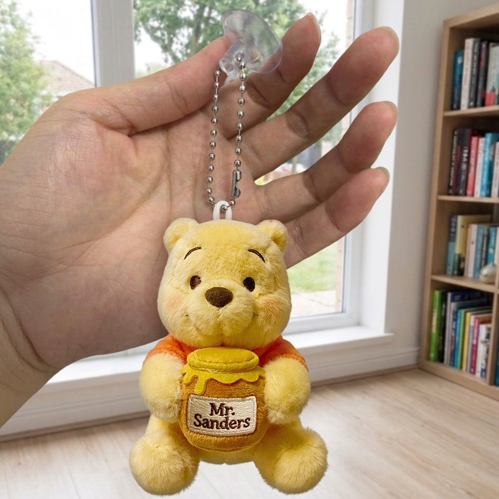 Honey Bear - Personalized Yellow Bear Plush Keychain