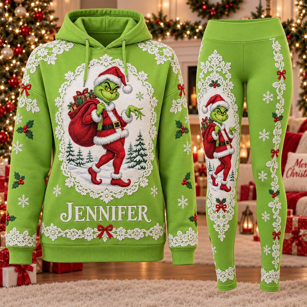 Merry Christmas - Personalized Stole Christmas Hoodie and Leggings
