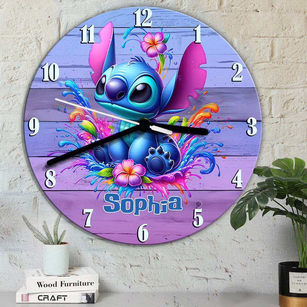 Colorful Ohana - Personalized Ohana Wall Clock