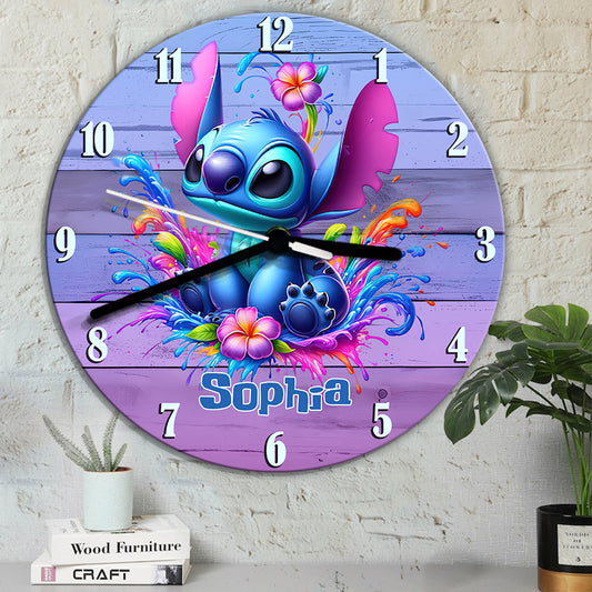 Colorful Ohana - Personalized Ohana Wall Clock