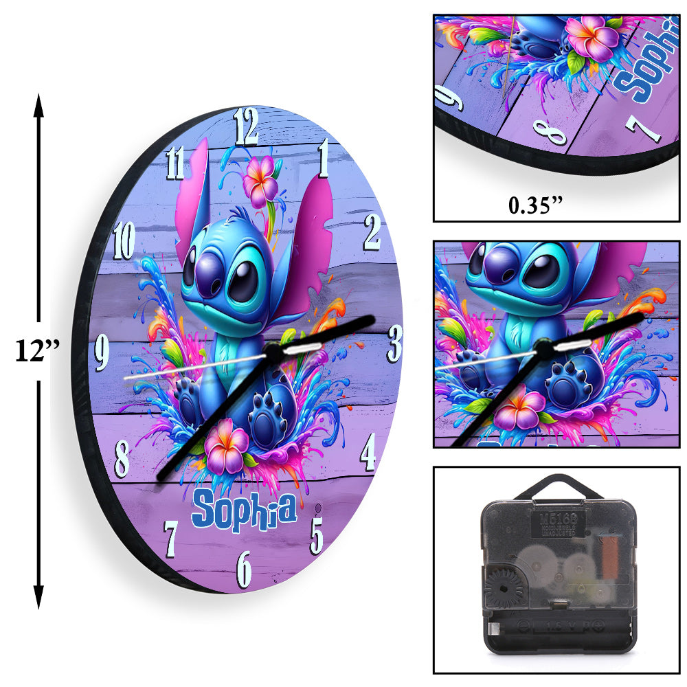 Colorful Ohana - Personalized Ohana Wall Clock