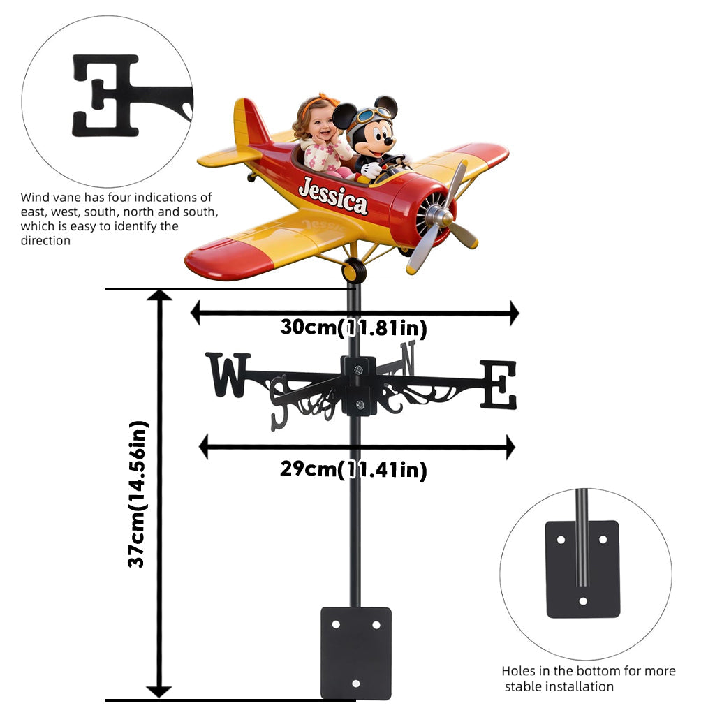 Fly With Mouse Friend - Personalized Mouse Weather Vane