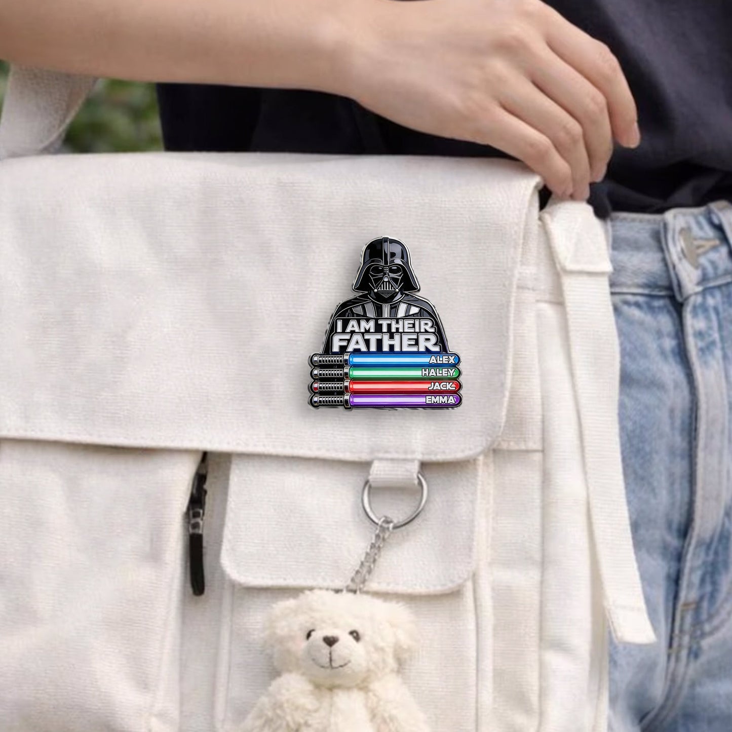 I Am Their Father - Personalized The Force 3D Embossed Enamel Pin
