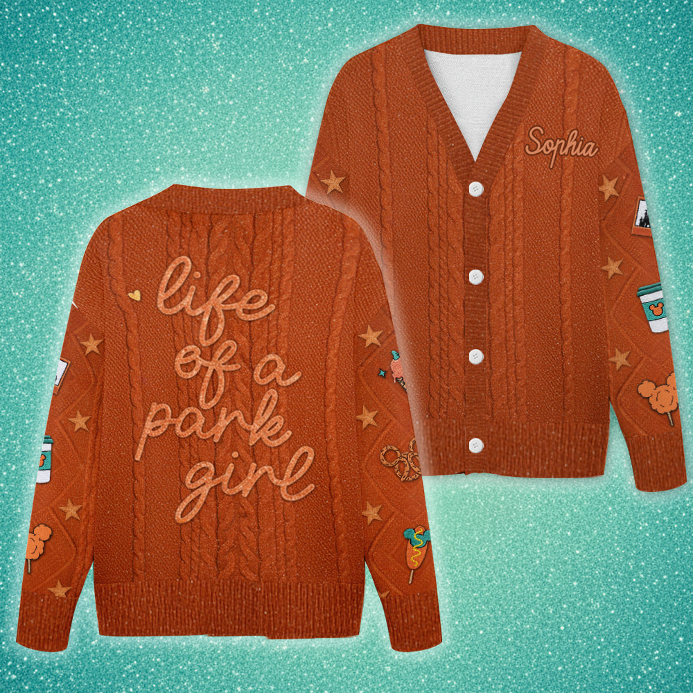 Life Of A Park Girl - Personalized Mouse Cardigan Sweater