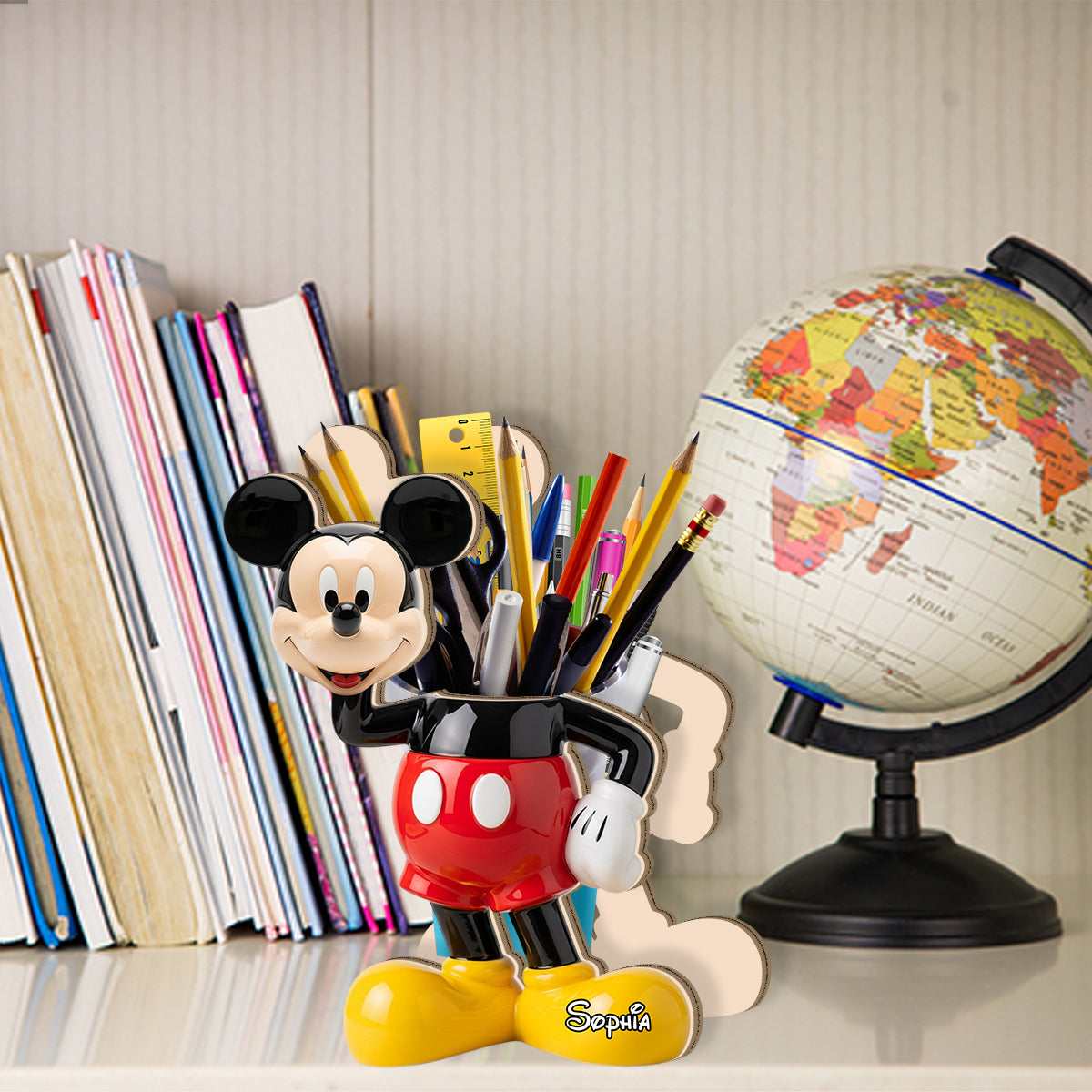 Cute Mouse - Personalized Mouse Wooden Pen Holder