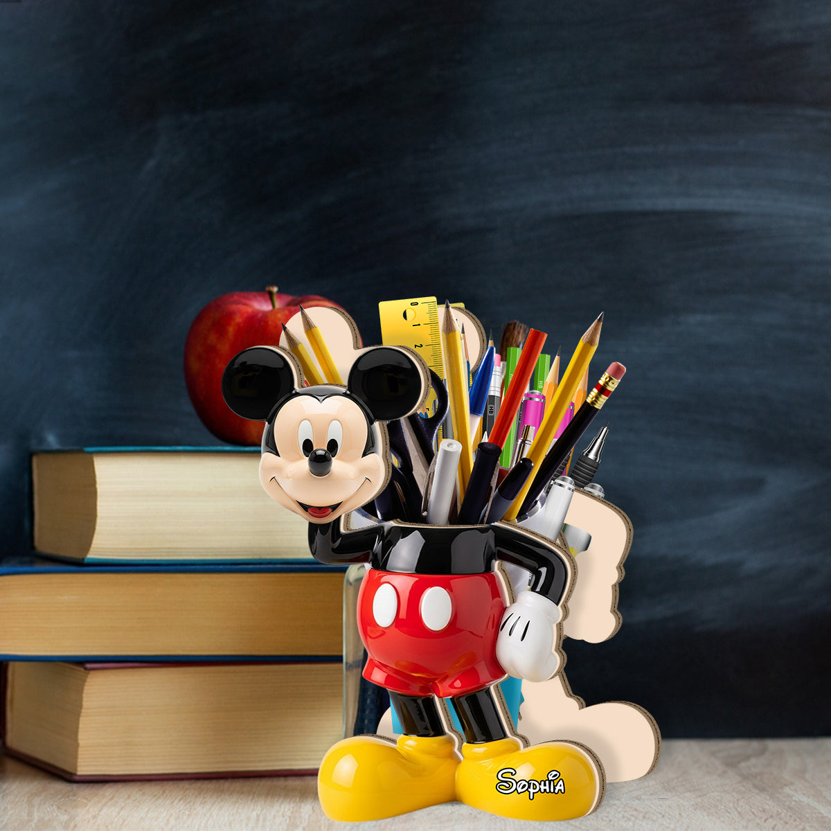 Cute Mouse - Personalized Mouse Wooden Pen Holder