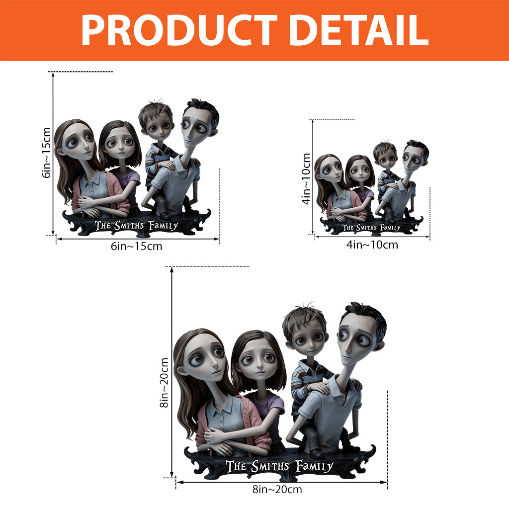 Gothic Couple Style - Personalized Couple Custom Shaped Acrylic Plaque