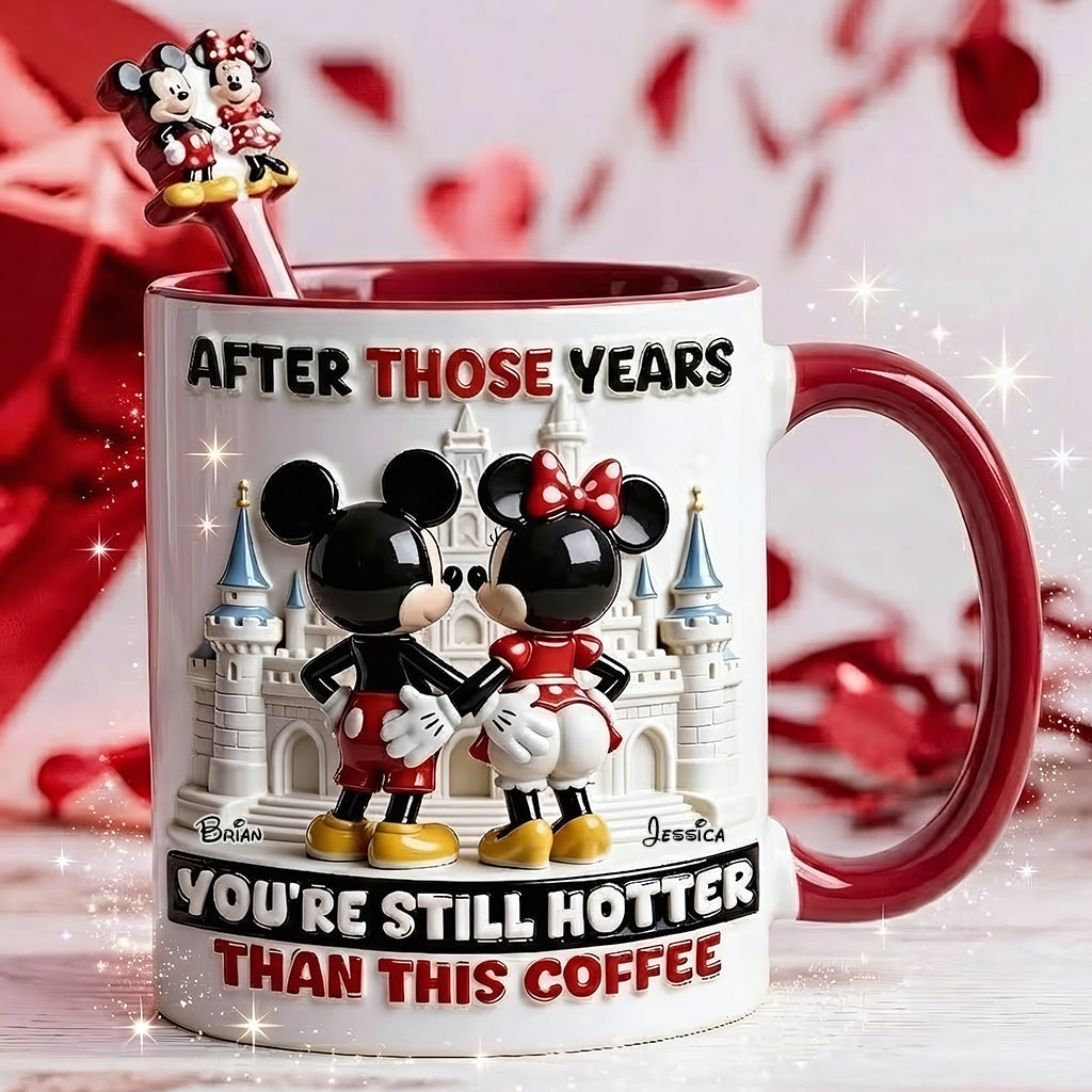 Cartoon Magical Couple - Personalized Mouse Set Accent Mug with Acrylic Stirrers