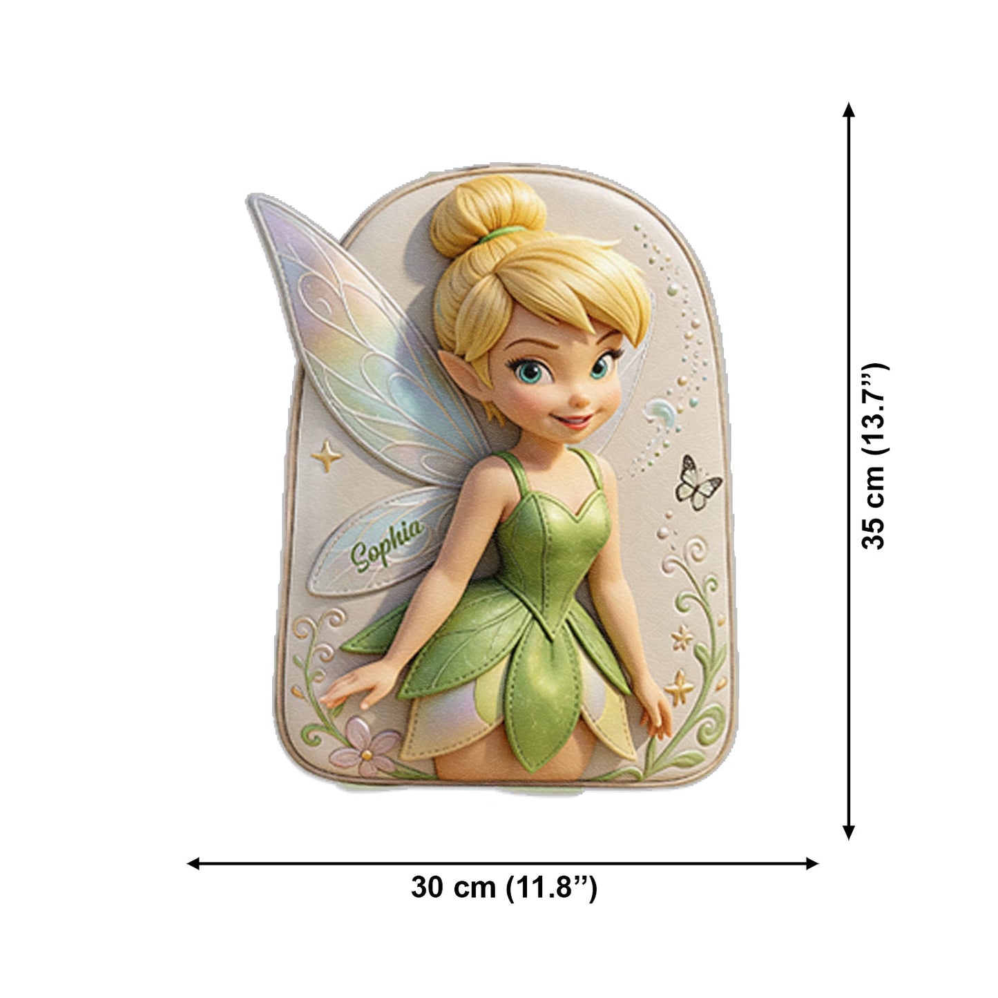 Magical Fairy - Personalized Flying Fairy Changeable Leather Patch Backpack