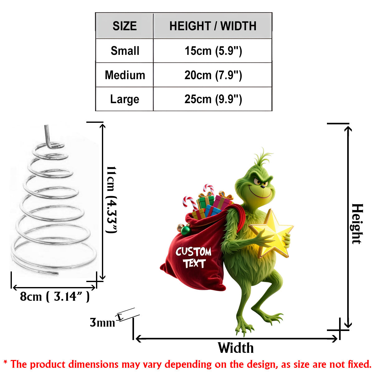 Funny Christmas Tree Topper - Personalized Stole Christmas LED Light Tree Topper