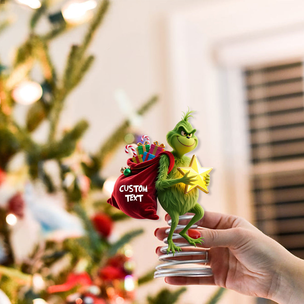 Funny Christmas Tree Topper - Personalized Stole Christmas LED Light Tree Topper