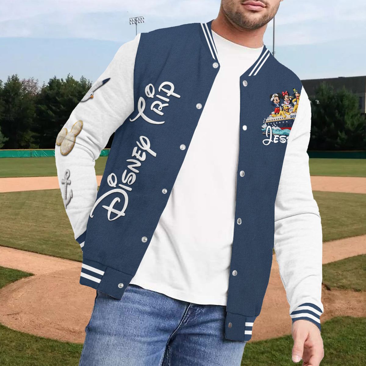 Cruise Trip - Personalized Mouse Varsity Jacket