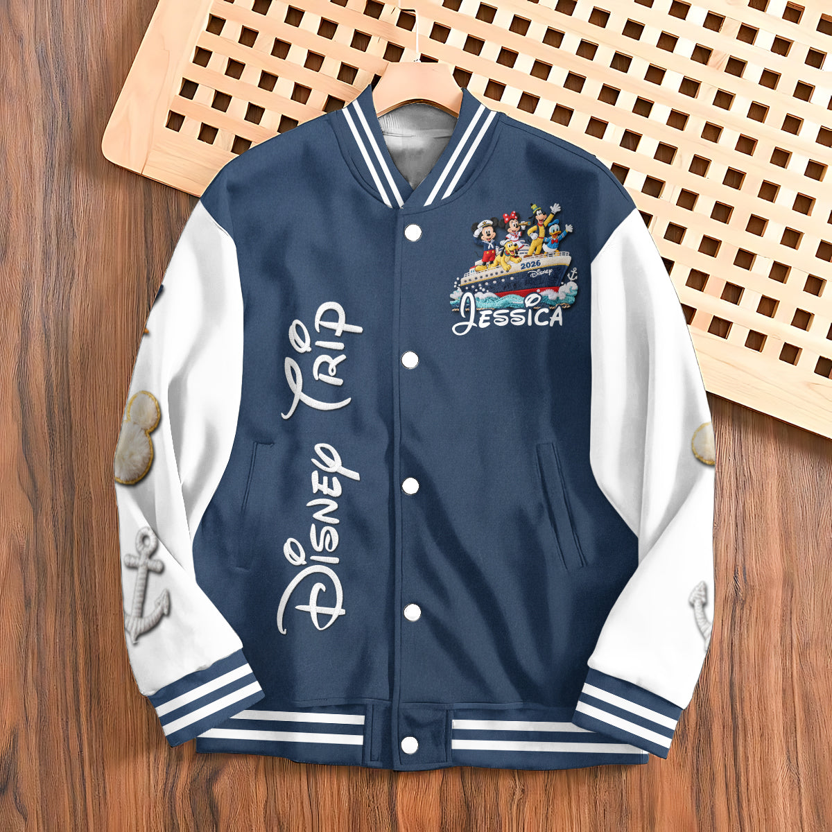 Cruise Trip - Personalized Mouse Varsity Jacket