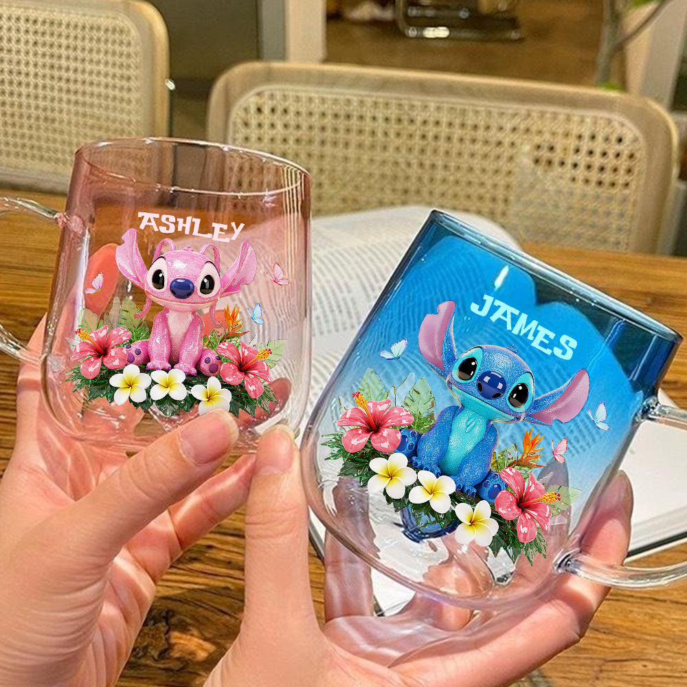 I'm Yours No Return Or Refunds - Personalized Ohana Gradient Glass Mug