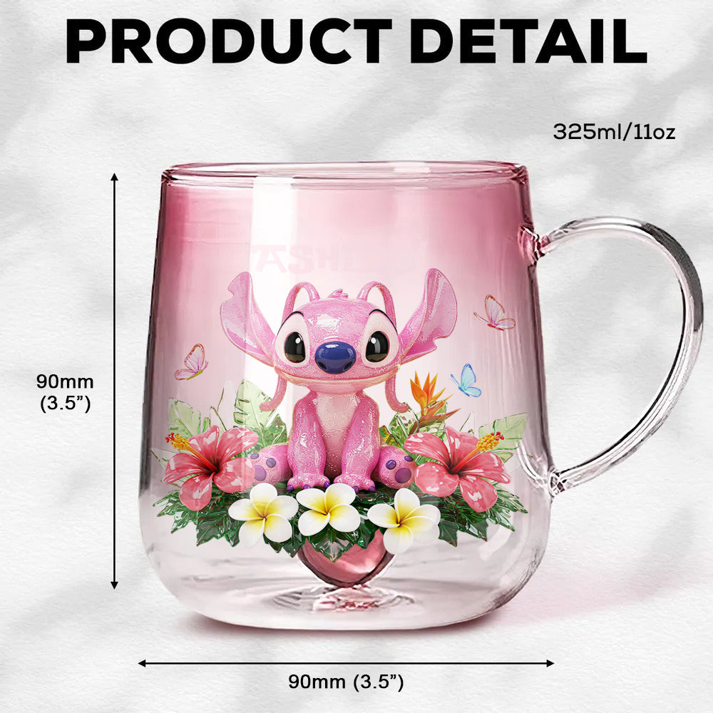 I'm Yours No Return Or Refunds - Personalized Ohana Gradient Glass Mug