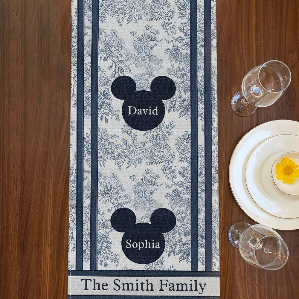 Magical Chinoiserie Fall Decor - Personalized Mouse Table Runner