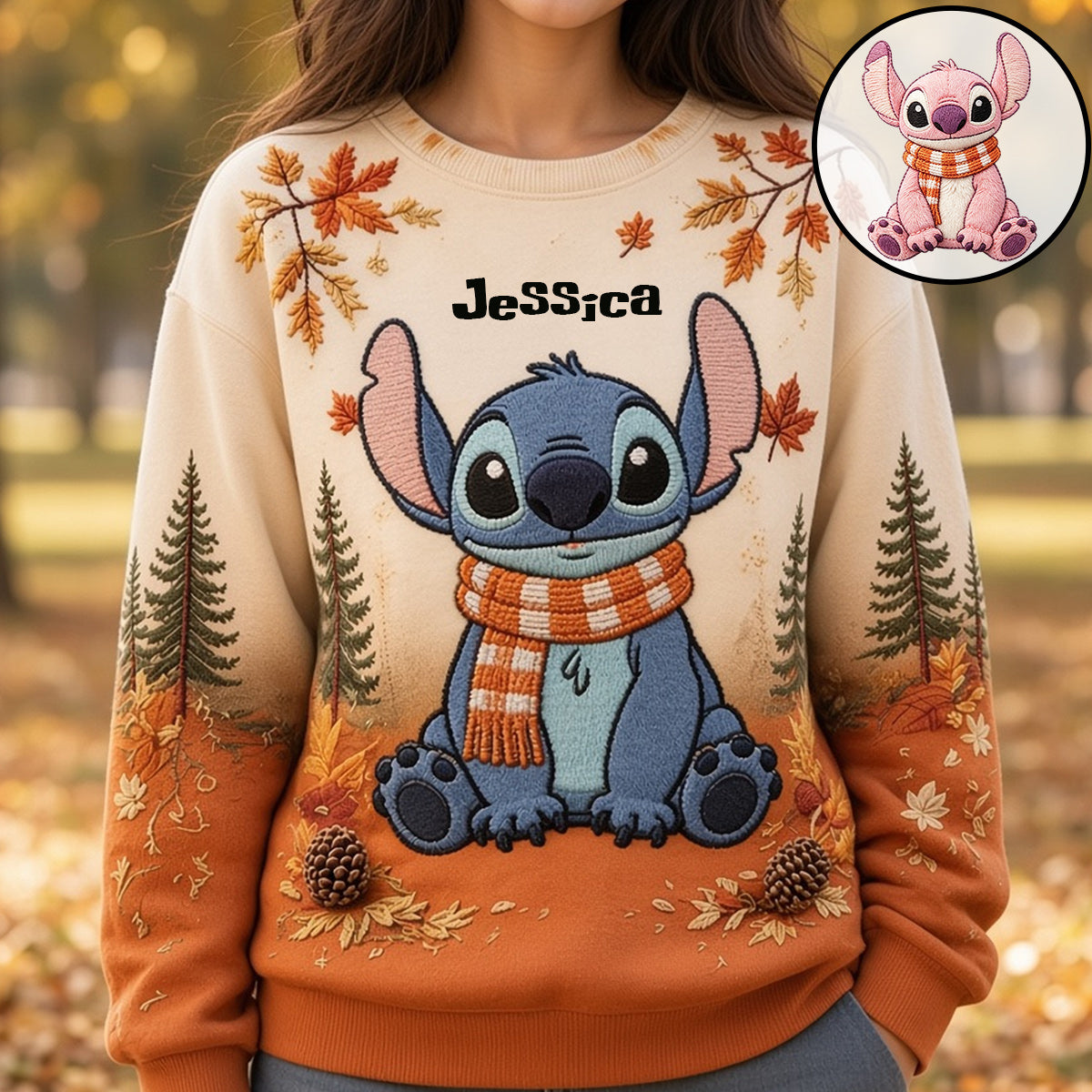 Fall Vibes - Personalized Ohana Ugly Sweater