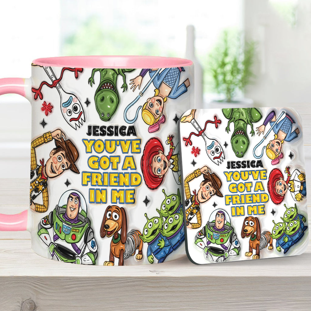 You've Got A Friend In Me - Personalized Toy Story Accent Mug & Coaster