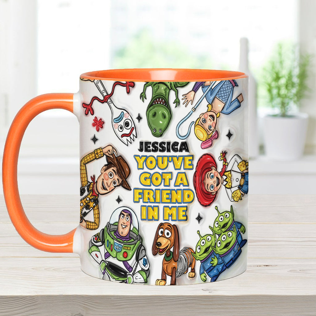 You've Got A Friend In Me - Personalized Toy Story Accent Mug & Coaster