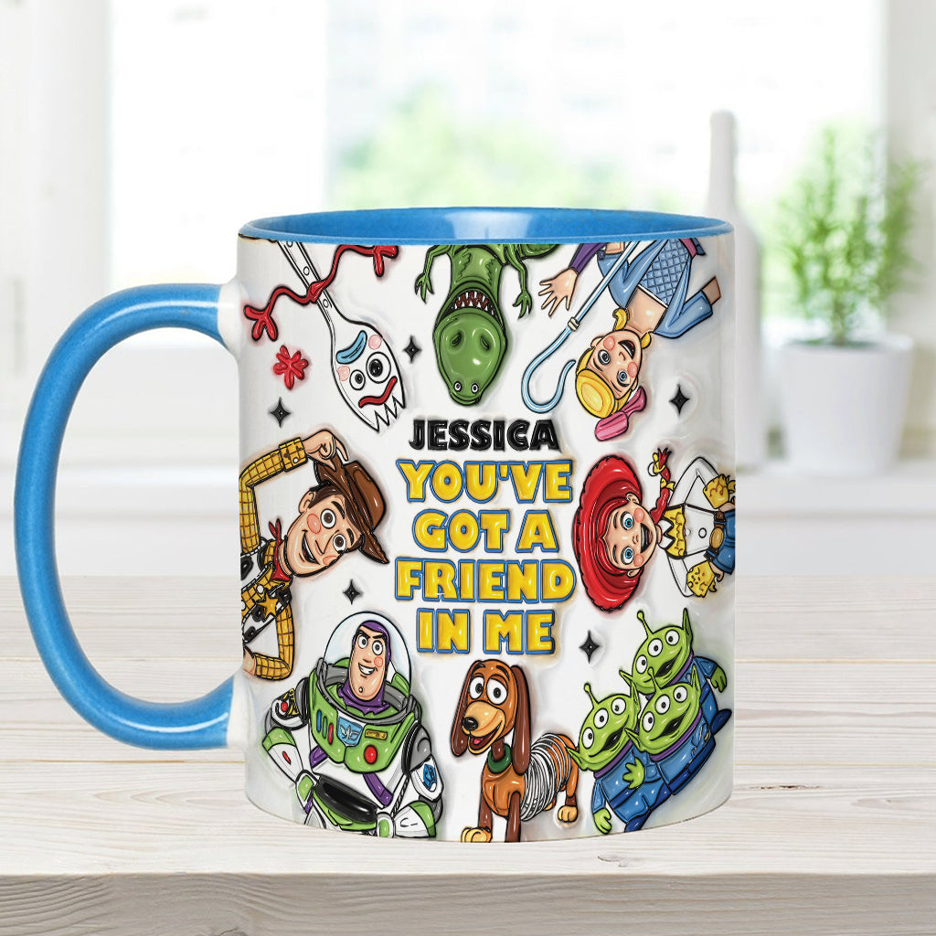 You've Got A Friend In Me - Personalized Toy Story Accent Mug & Coaster