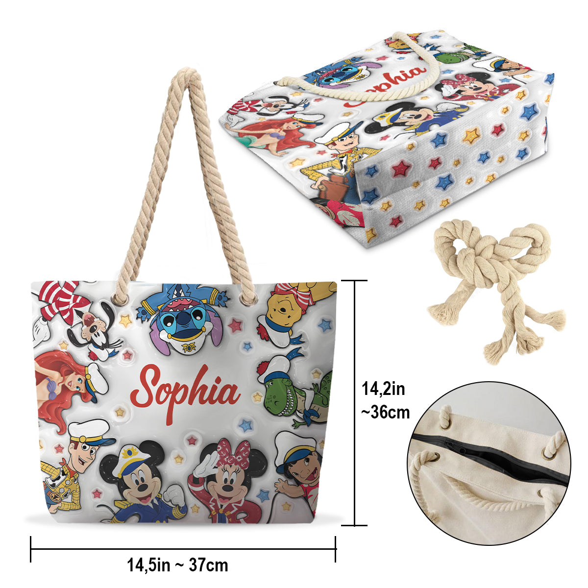 Cruise Squad - Personalized Mouse Beach Bag