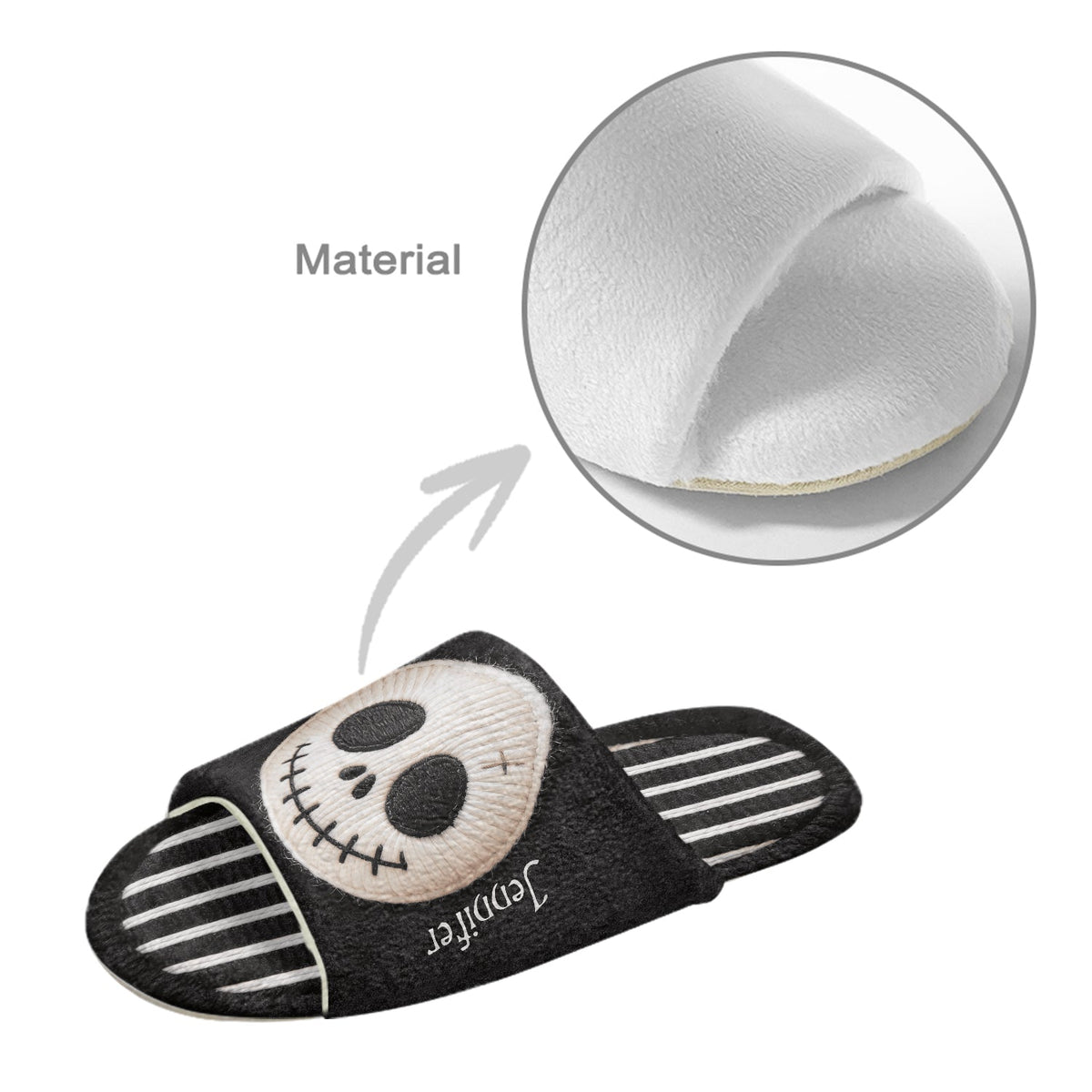 Nightmare Duo - Personalized Nightmare Open-Toe Slippers