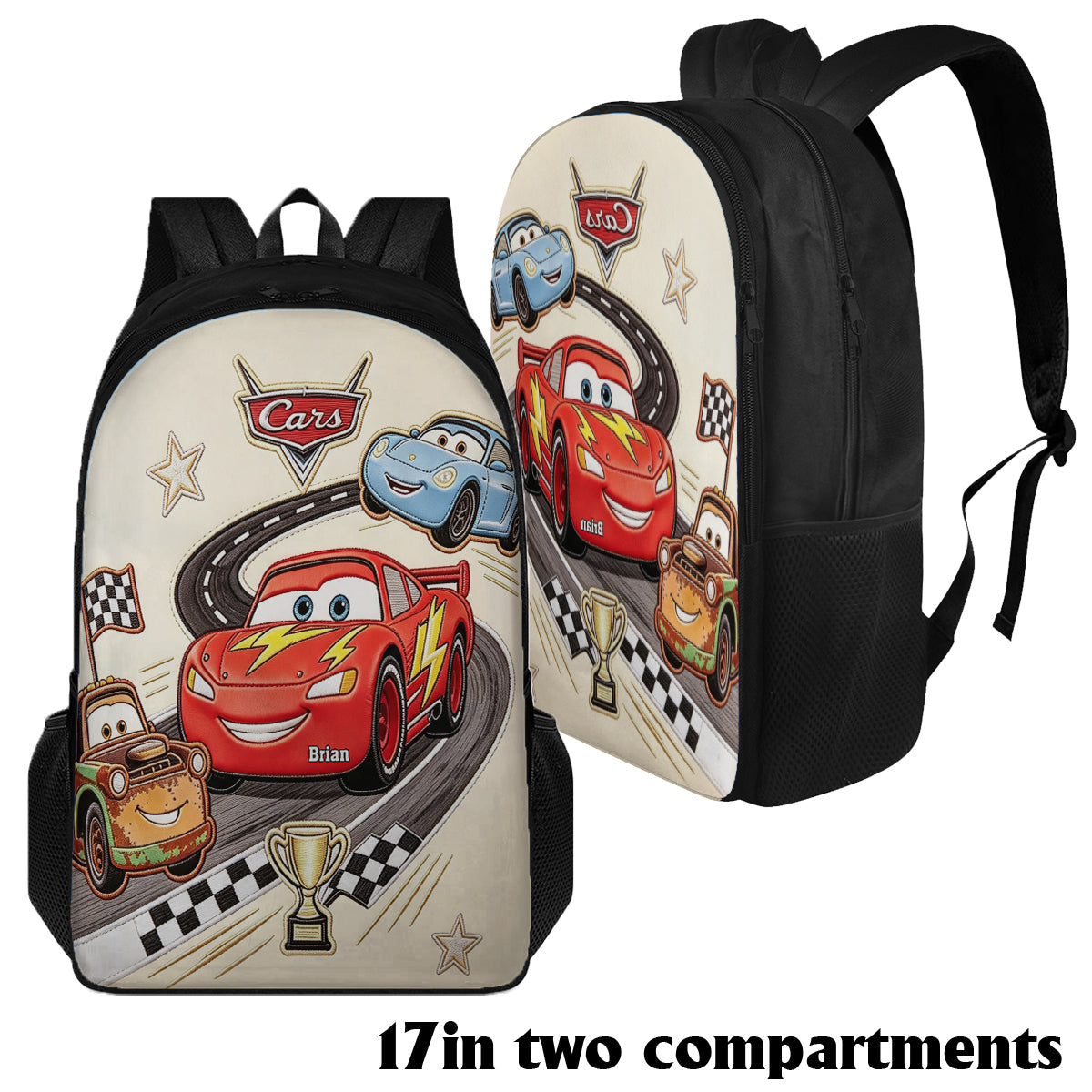 Cars Kid Friends - Personalized Racing Lover Multifunctional Backpack