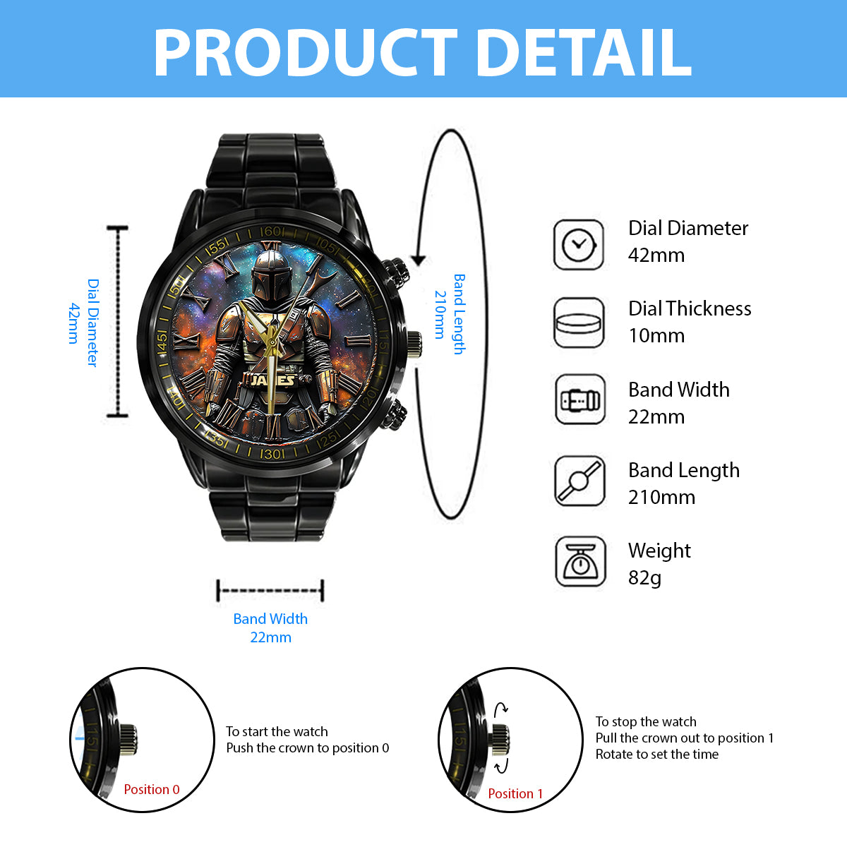 Galactic Guardian - Personalized The Force Hand Watch