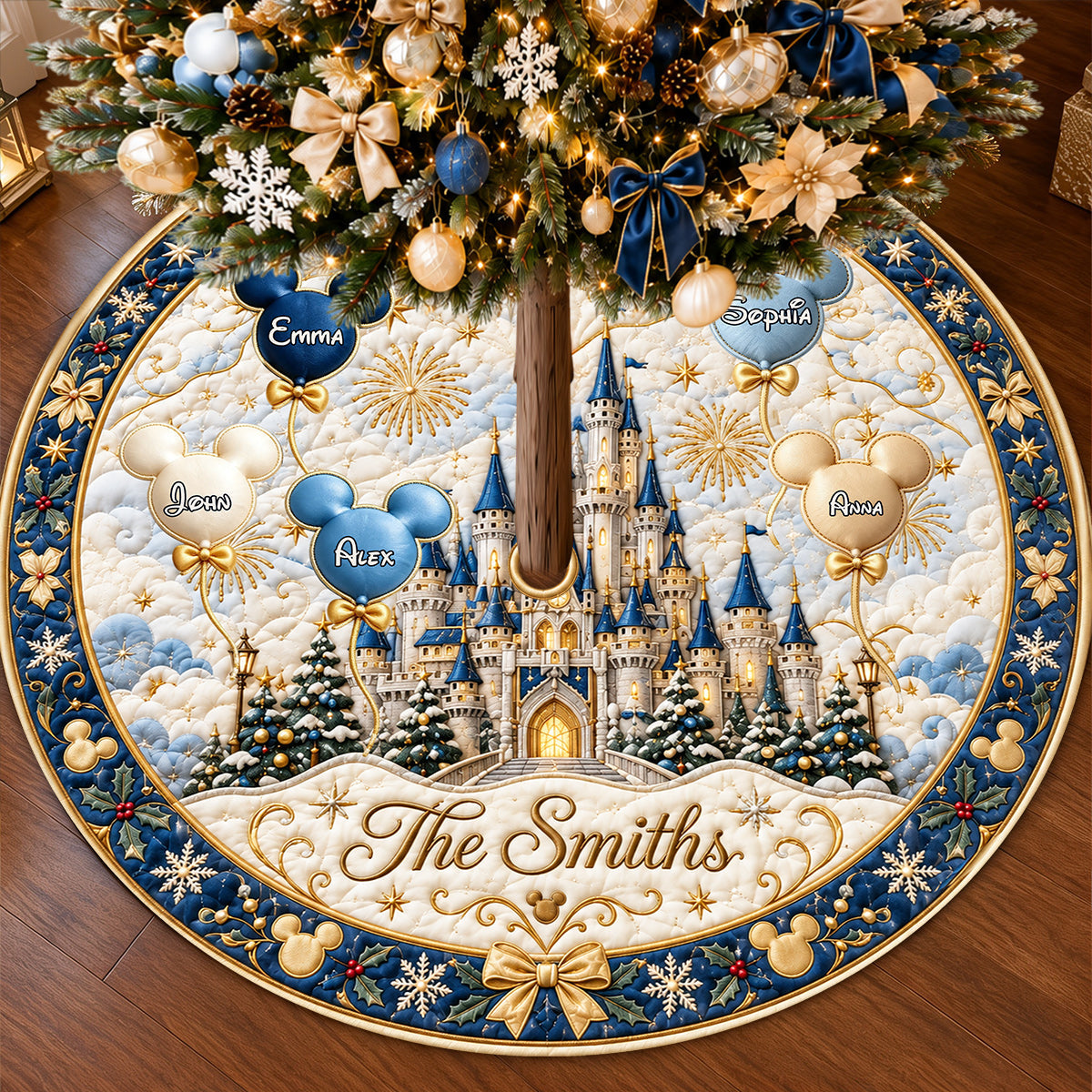 Merry Christmas - Personalized Dream Trip Tree Skirt
