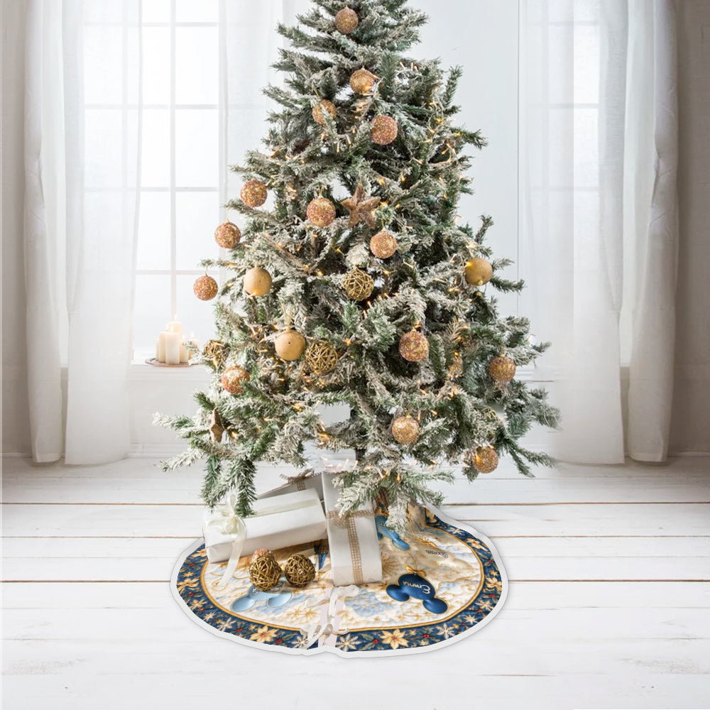 Merry Christmas - Personalized Dream Trip Tree Skirt