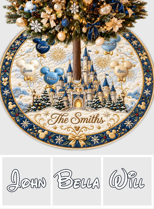 Merry Christmas - Personalized Dream Trip Tree Skirt