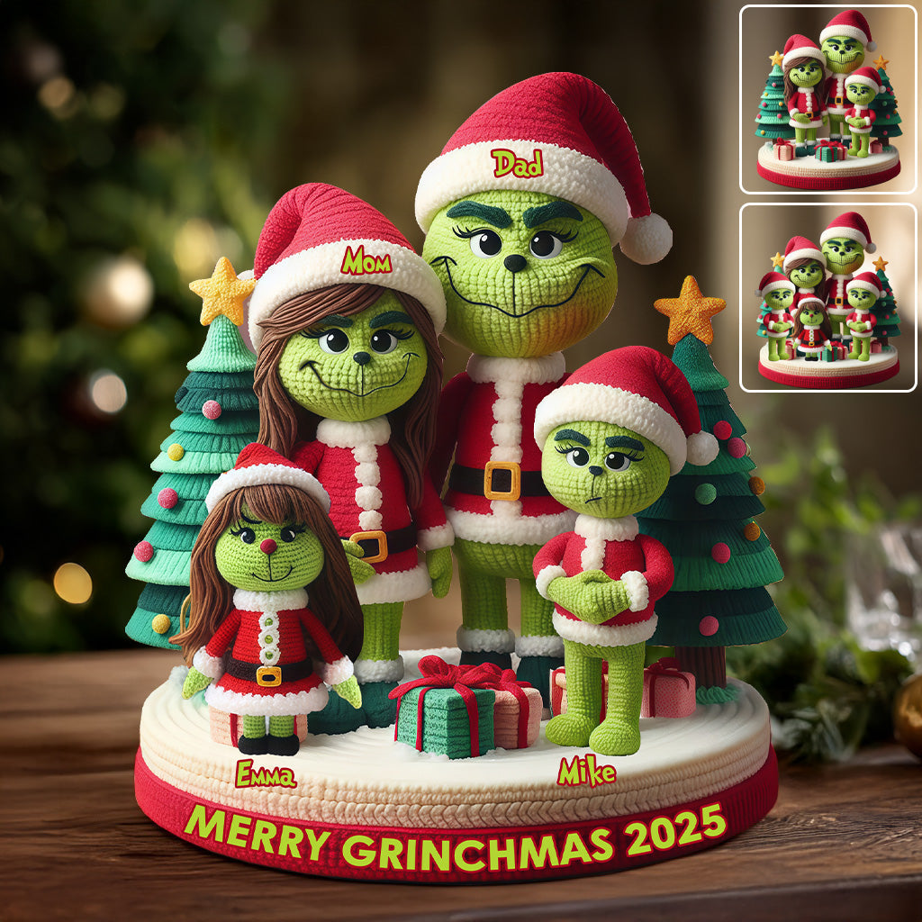 Merry Grinchmas - Personalized Stole Christmas Custom Shaped Acrylic Plaque