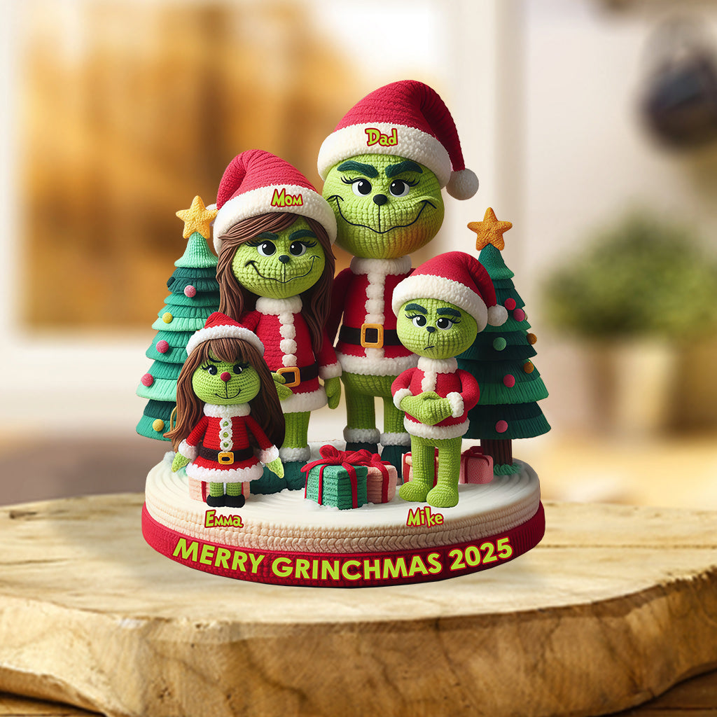 Merry Grinchmas - Personalized Stole Christmas Custom Shaped Acrylic Plaque