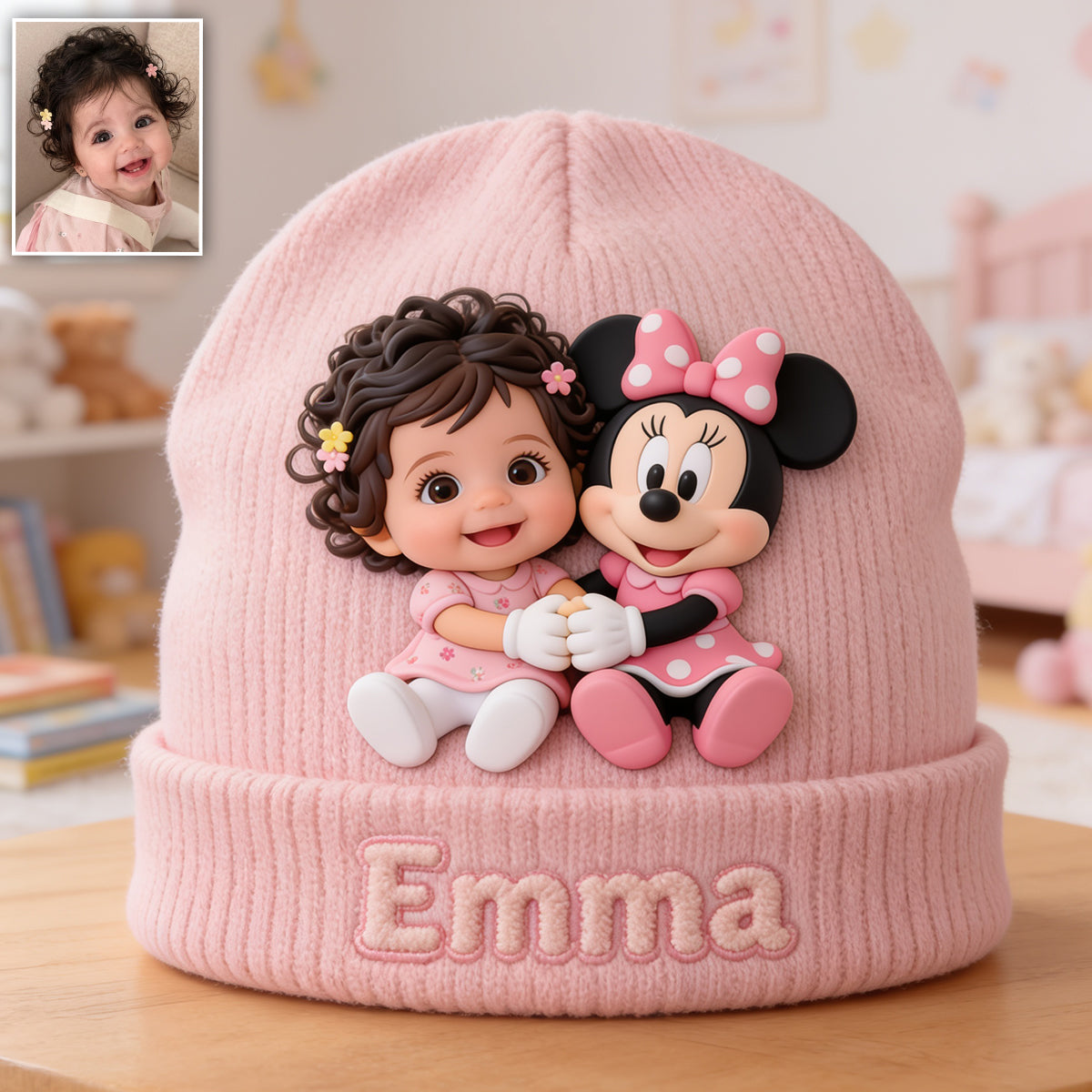 Any Photo, Any Character - Gift For Kids - Personalized Kid Beanie Hat