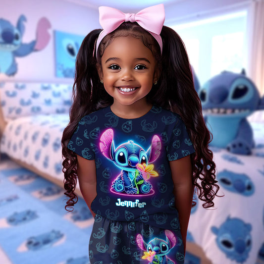 Neon Ohana - Personalized Ohana Kid T-shirt & Shorts