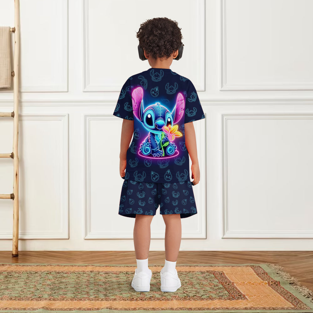 Neon Ohana - Personalized Ohana Kid T-shirt & Shorts