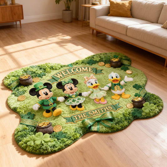 Lucky Magical Friends - Personalized Mouse Non-Slip Tufted Rug