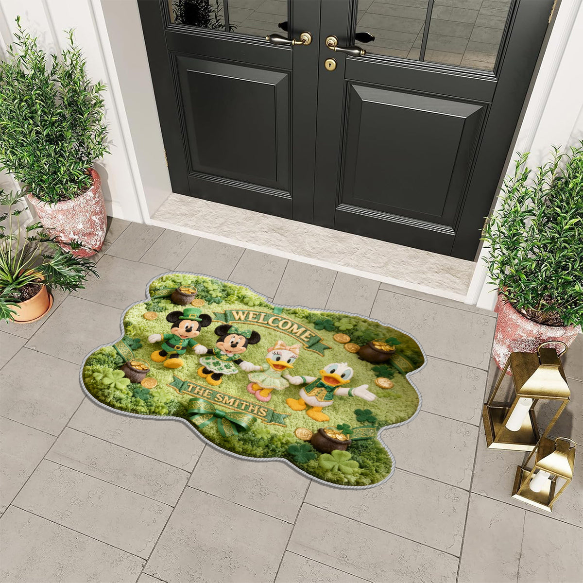 Lucky Magical Friends - Personalized Mouse Non-Slip Tufted Rug