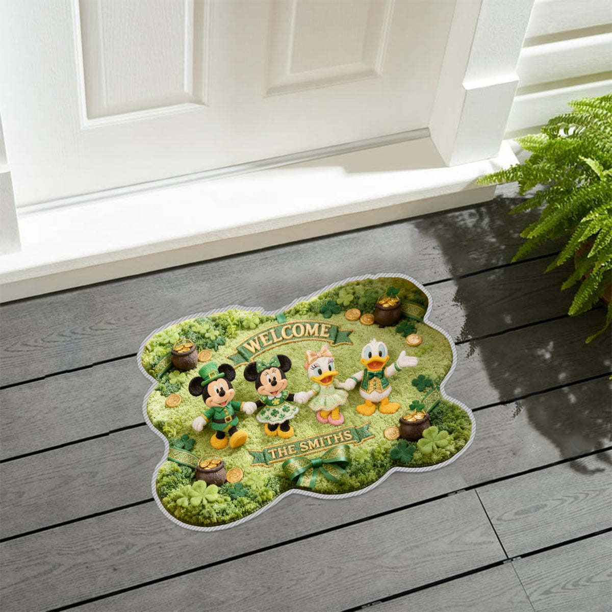 Lucky Magical Friends - Personalized Mouse Non-Slip Tufted Rug