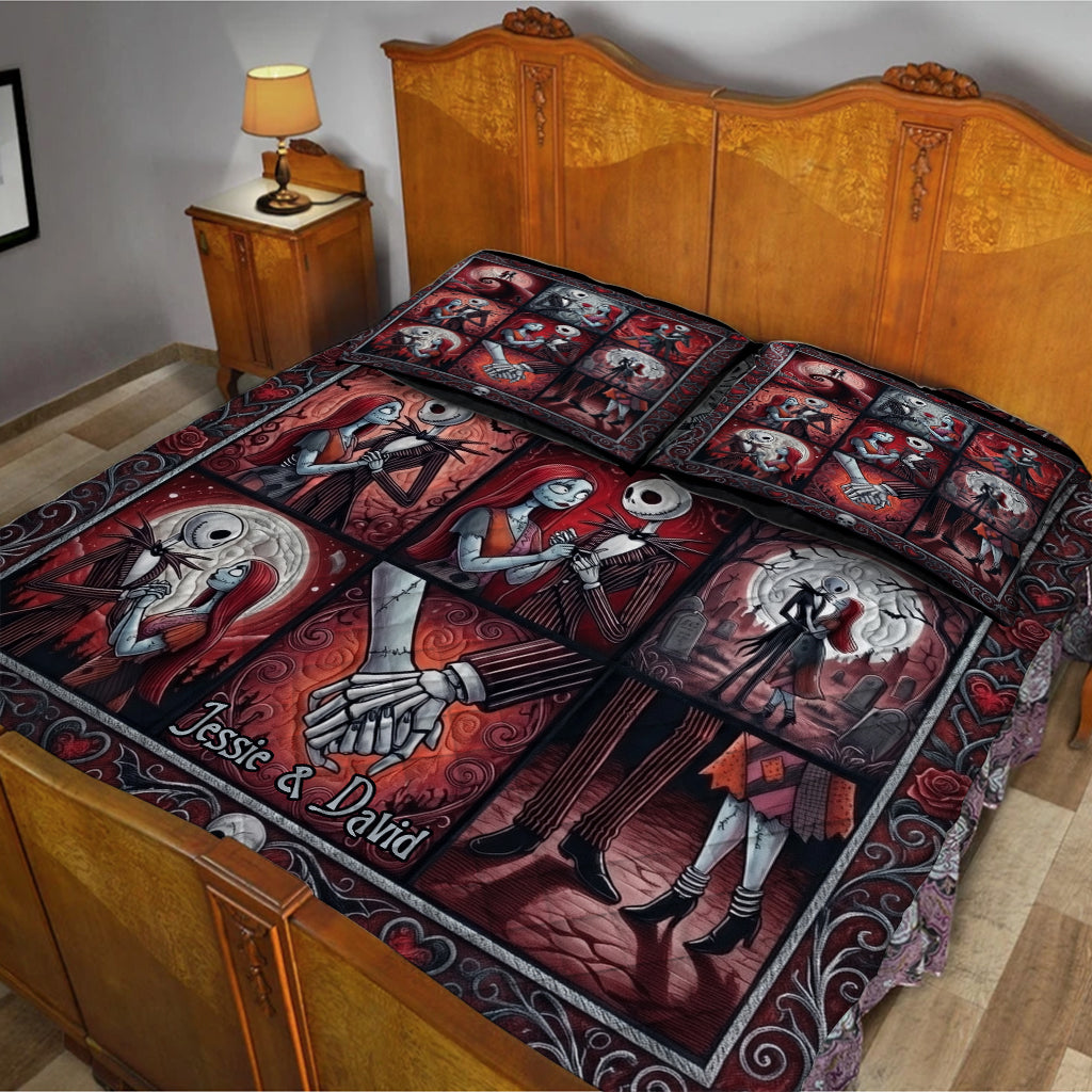Perfect Gift For Couple - Personalized Nightmare Quilt Set