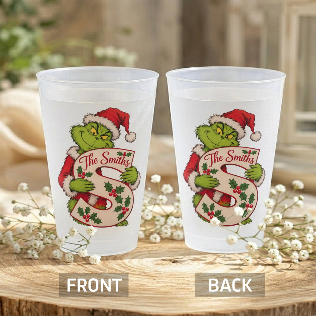 Green Mischief For Family Christmas Game Night - Personalized Stole Christmas Frosted Cup