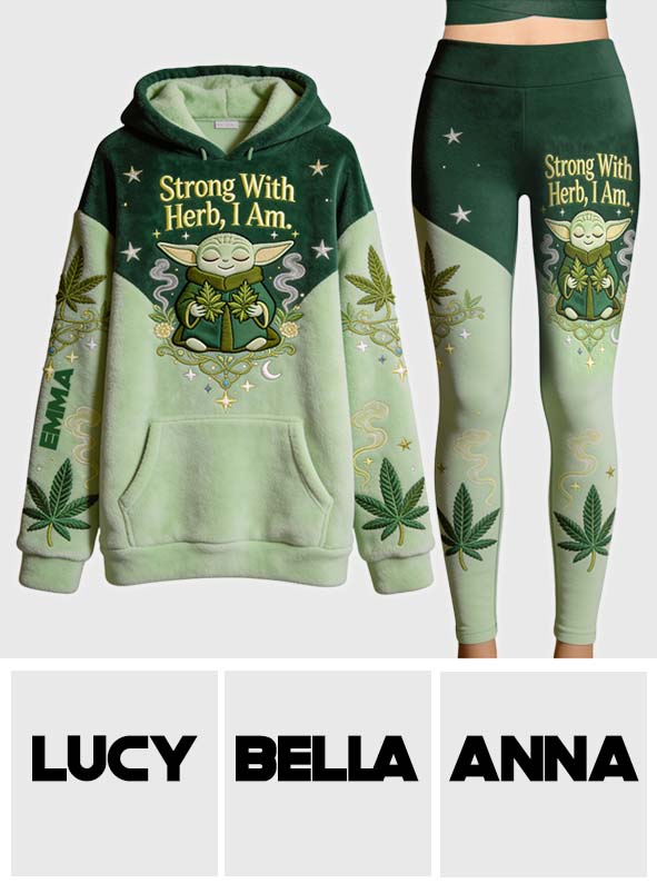 Strong With Herb - Personalized The Force Hoodie and Leggings