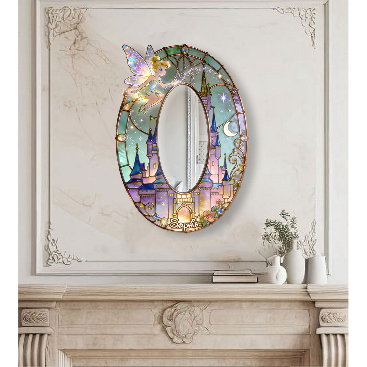 Magical Castle - Personalized Flying Fairy Wall Hanging Mirror